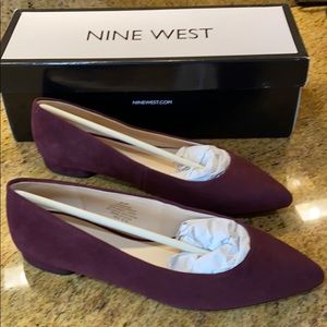 Burgundy pointy toe flat size 8 1/2